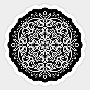 Looping Black and White Mandala Sticker